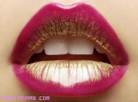 labios dorados