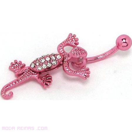 piercing lagarto rosa